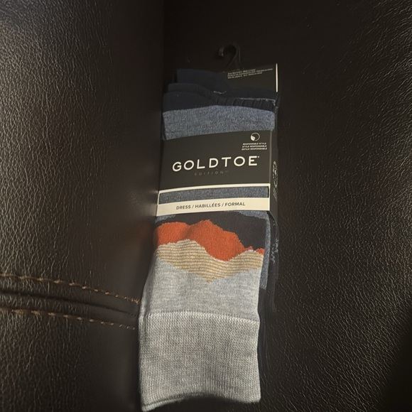 GoldToe Edition Mens Blueridge Crew Socks Assorted, 3 Pack - Picture 8 of 9